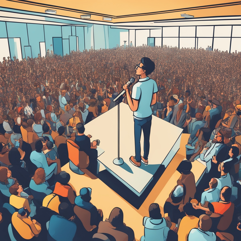 AI Picture of teenager giving speech